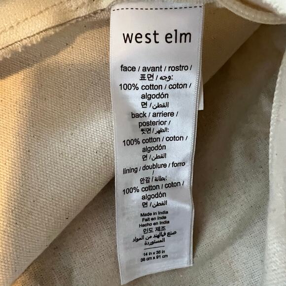West Elm Woven Baja Pillow Cover Cotton Western Boho - Picture 6 of 7